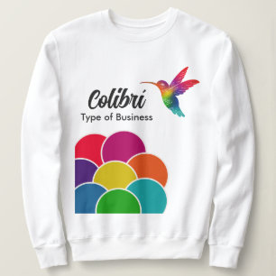 Colourful and Vibrant Hummingbird Business Logo Sweatshirt