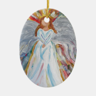Colourful Angel Ceramic Tree Decoration