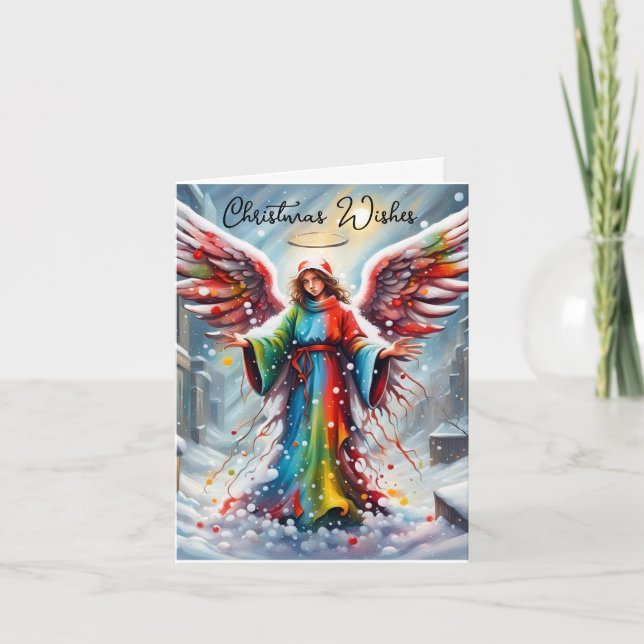 colourful angel christmas card (Front)