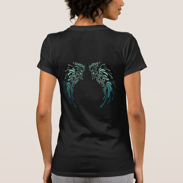 Colourful Angel Feathers    T-Shirt (Back)