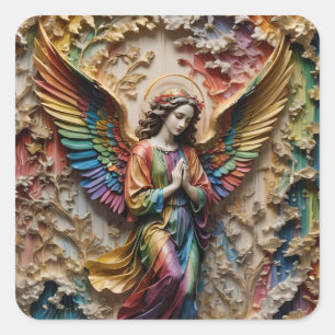 Colourful Angel Square Sticker