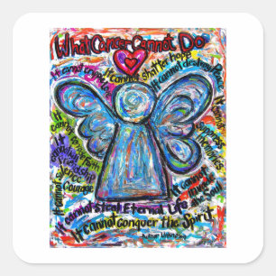 Colourful Angel What Cancer Cannot Do Poem Sticker