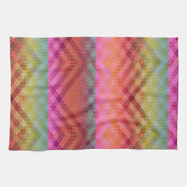 Colourful Angles Tea Towel (Horizontal)