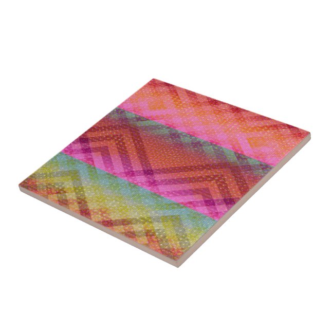 Colourful Angles Tile (Side)