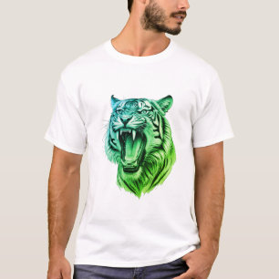 Colourful Angry Lion Head Luxury T-Shirt 