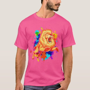 Colourful Animal African Zoo Lion T-Shirt
