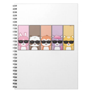 Colourful Animal Design Spiral Photo Notebook