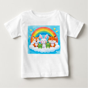 Colourful animal illustration baby T-Shirt