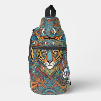 Colourful Animal Mandala – Boho Animal Sling Bag