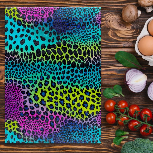 Colourful Animal Print Art Chopping Board (Creator Uploaded)