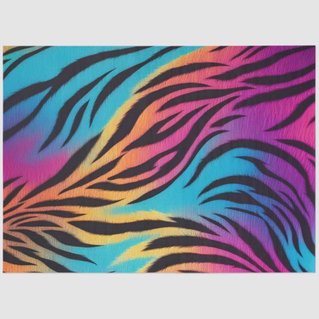 Colourful Animal Print Art Tissue Paper (Front)
