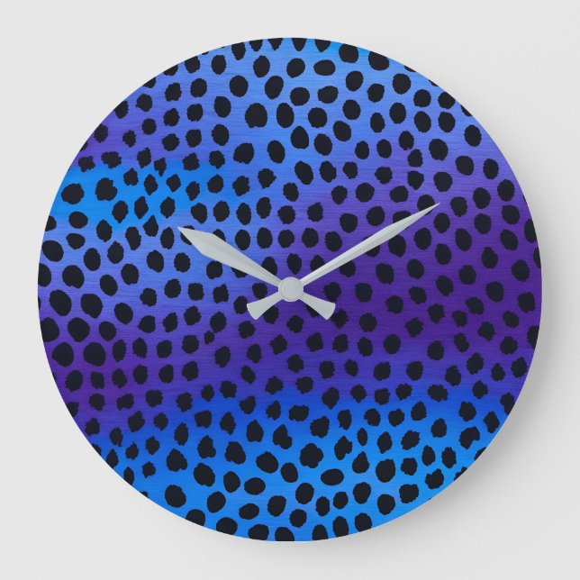 Colourful Animal Print Art Wall Clock (Front)