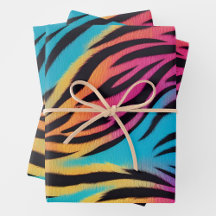 Colourful Animal Print Art Wrapping Paper Sheets