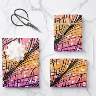 Colourful Animal Print & Paw Texture Wrapping Paper Sheet