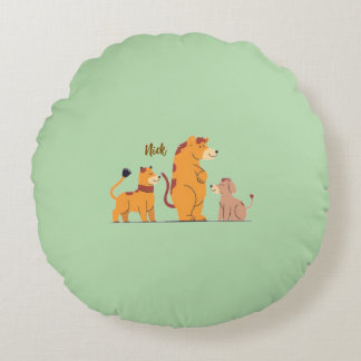 Colourful Animal Print Throw Pillow