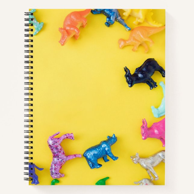 Colourful animal yellow notebook (Front)