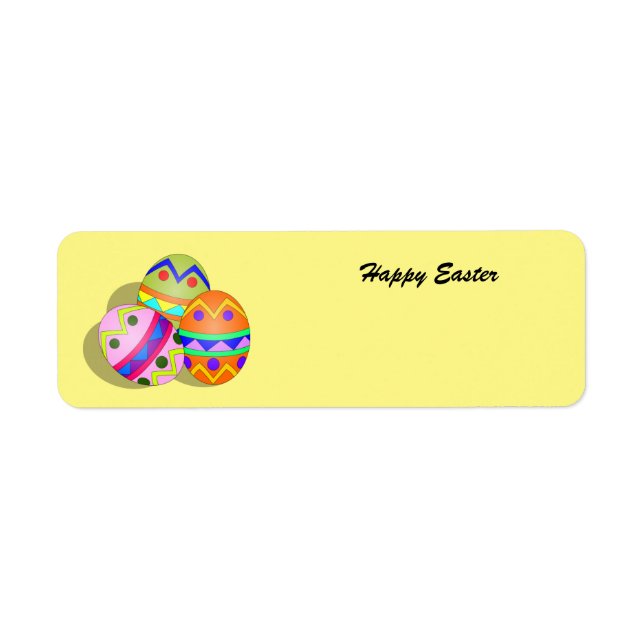 Colourful animated Easter Eggs label (Front)