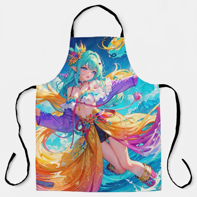 Colourful/anime/cartoon  apron (Front)