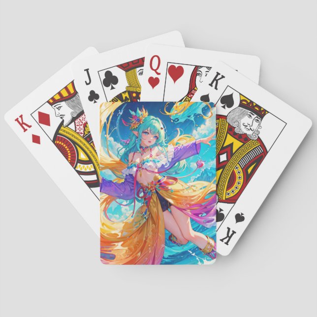 Colourful/anime/cartoon  playing cards (Back)