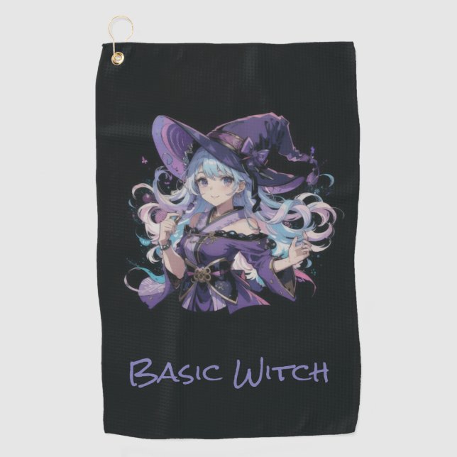 Colourful/Anime/witch/Halloween Golf Towel (Front)