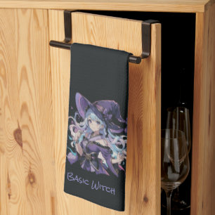 Colourful/Anime/witch/Halloween Tea Towel