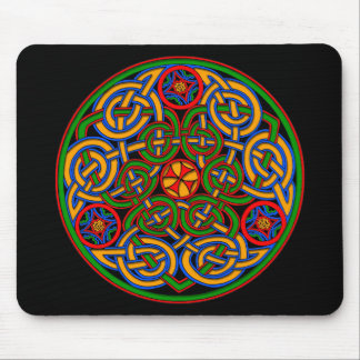Colourful Antique Style Celtic Art Mouse Mat