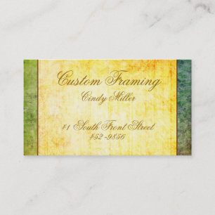 Colourful Antique Yellow Business Card