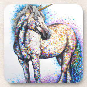 Colourful Appaloosa Unicorn Coaster