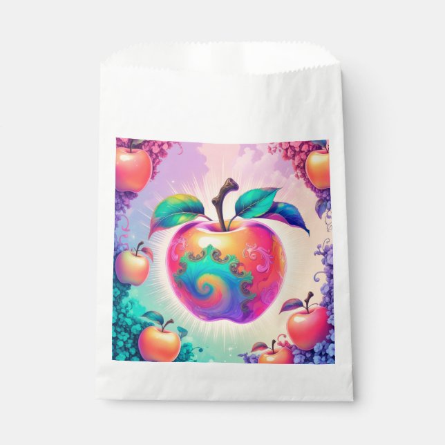 Colourful apple favour bags (Front)