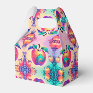Colourful apple favour box