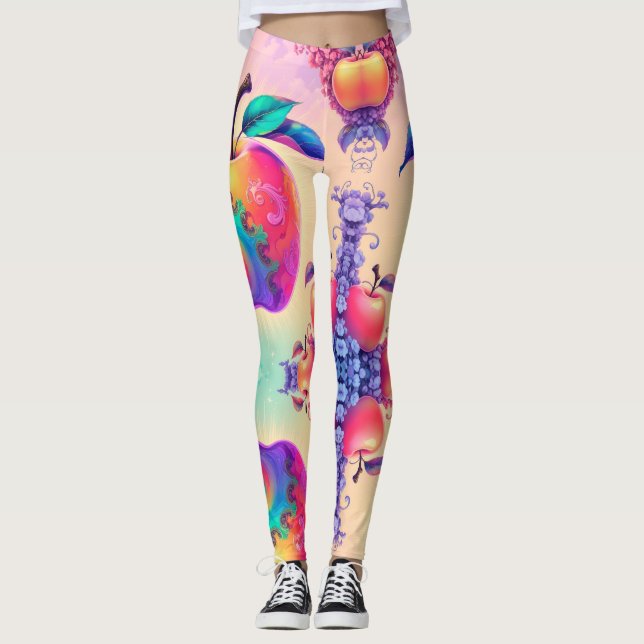 Colourful apple leggings (Front)