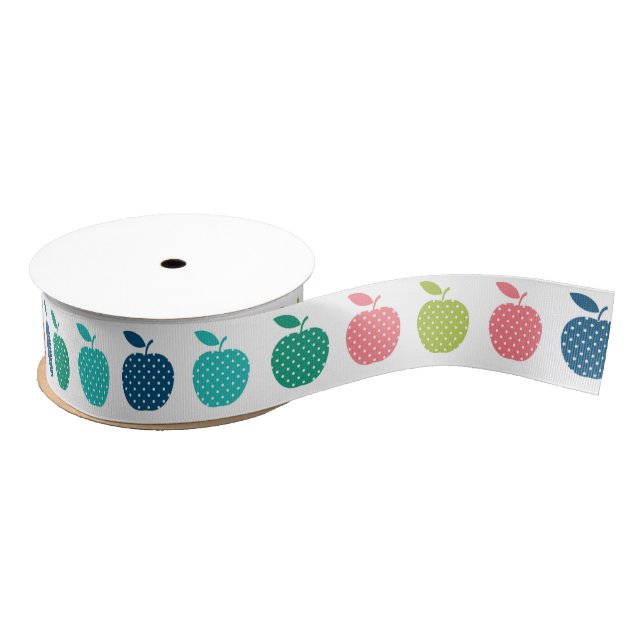 colourful apple ribbon grosgrain ribbon (Spool)