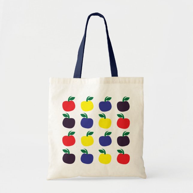 Colourful Apples Fruits Tote Bag (Front)