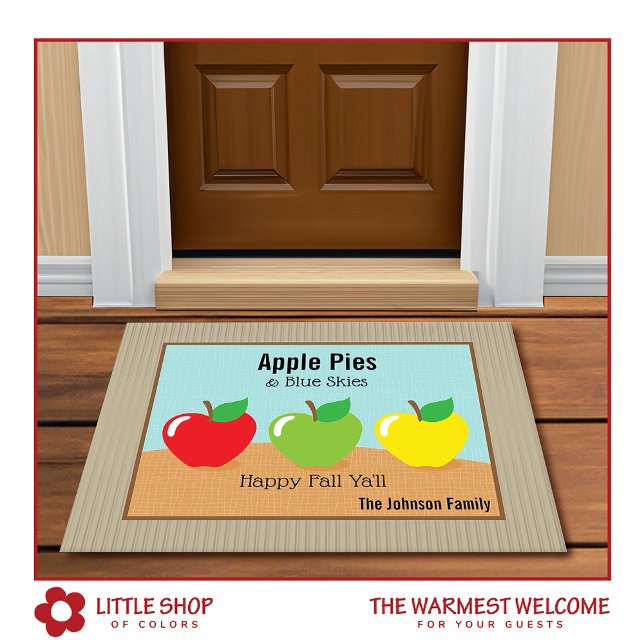 Colourful Apples Personalised Fall Doormat (Creator Uploaded)