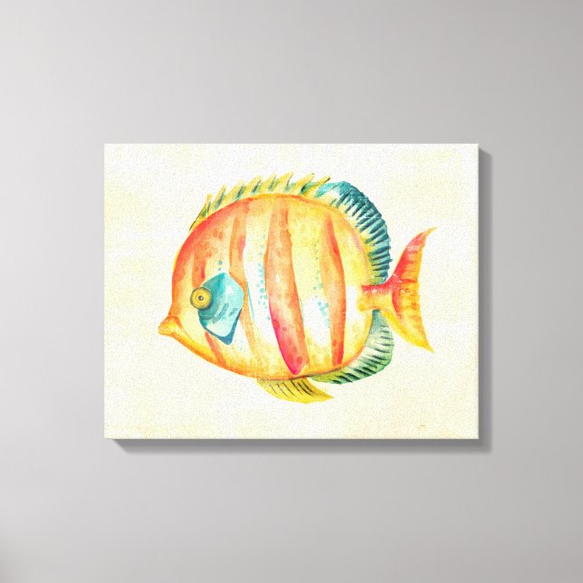 Colourful Aquarium Fish Canvas Print (Front)