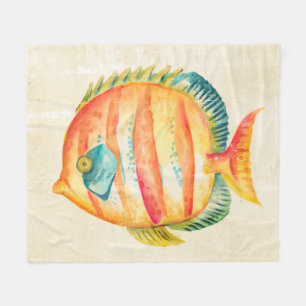 Colourful Aquarium Fish Fleece Blanket