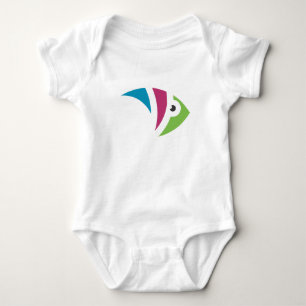 colourful aquarium fish illustration design baby bodysuit