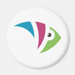 colourful aquarium fish illustration design magnet