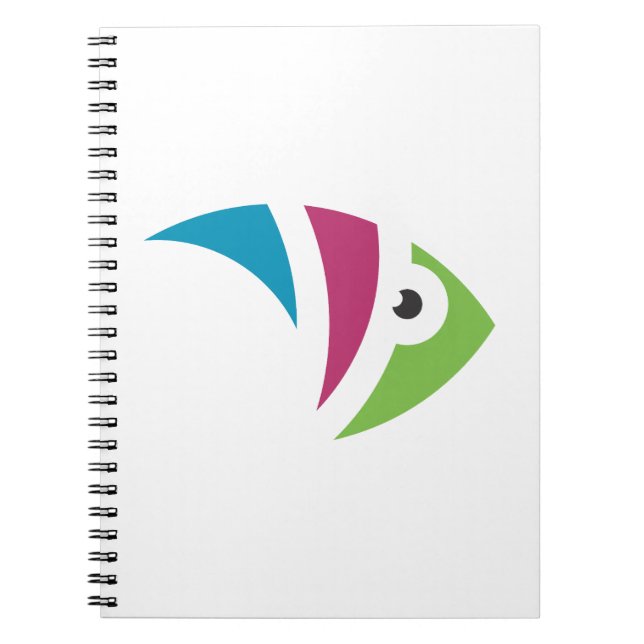 colourful aquarium fish illustration design notebook (Front)