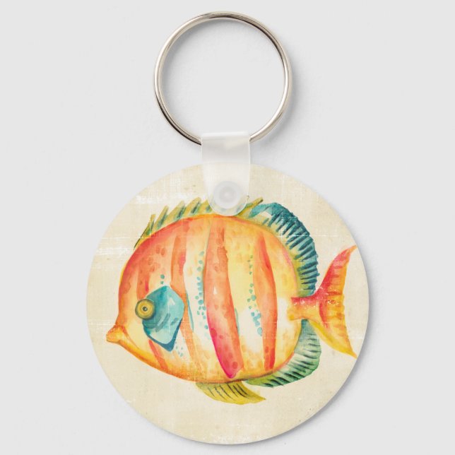 Colourful Aquarium Fish Key Ring (Front)
