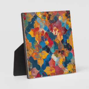 Colourful Arabesque Abstract – Geometric Decorativ Plaque