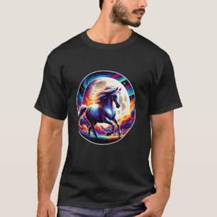 Colourful Arabian Horse Art T-Shirt