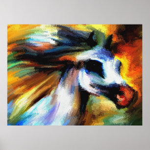 Colourful Arabian Horse Poster