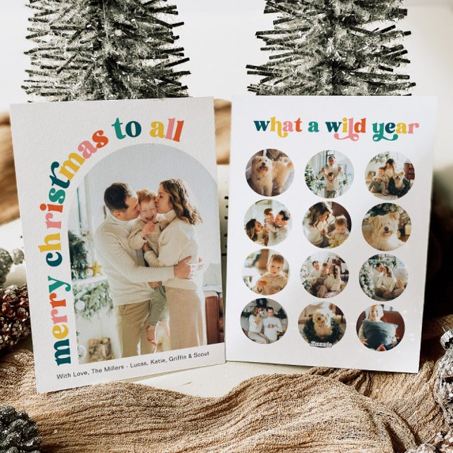 Colourful Arch Photo Merry Christmas Card (Creator Uploaded)