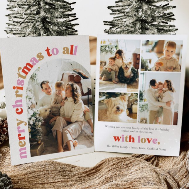 Colourful Arch Photo Merry Christmas Card (Creator Uploaded)