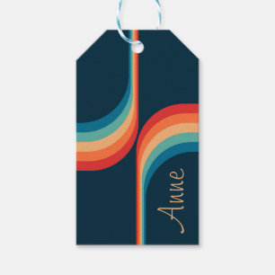 Colourful arches in retro style  gift tags