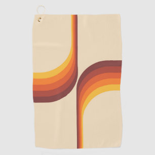 Colourful arches in retro style golf towel