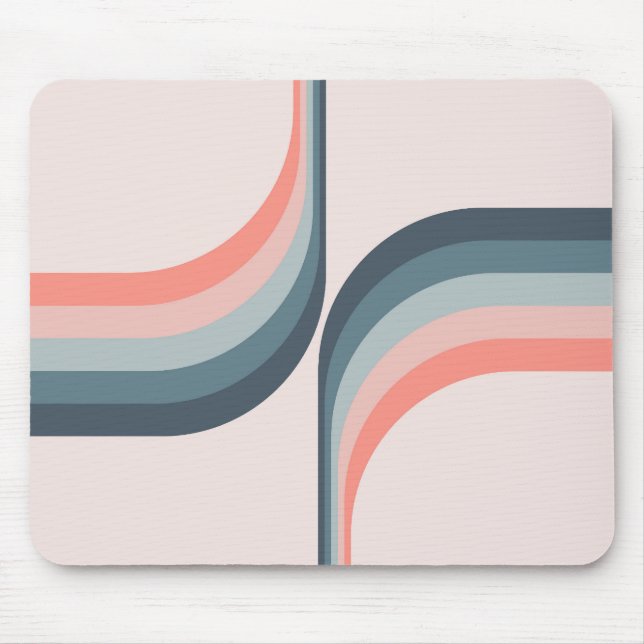 Colourful arches in retro style mouse mat (Front)