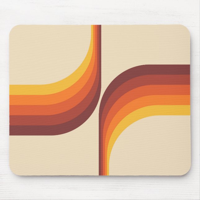 Colourful arches in retro style mouse mat (Front)