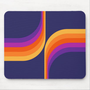 Colourful arches in retro style mouse mat